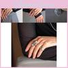 Elegant French Vintage Oval Transparent Water Drop Ring For Women Adjustable Design