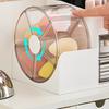 Storage Rack with Clear Windmill Shape Organizer Large Capacity Cosmetics Organizer Dustproof Cosmetic Case for Bathroom Desktop