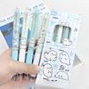 4 Pcs Lovely Seal Erasable Gel Pen 0.5mm Retractable Blue/Black Ink Quick Dry Smooth Writing Pens for School Office Stationery