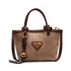 Spring new simple retro hand bucket bag women's shoulder bag high-end texture niche messenger bag