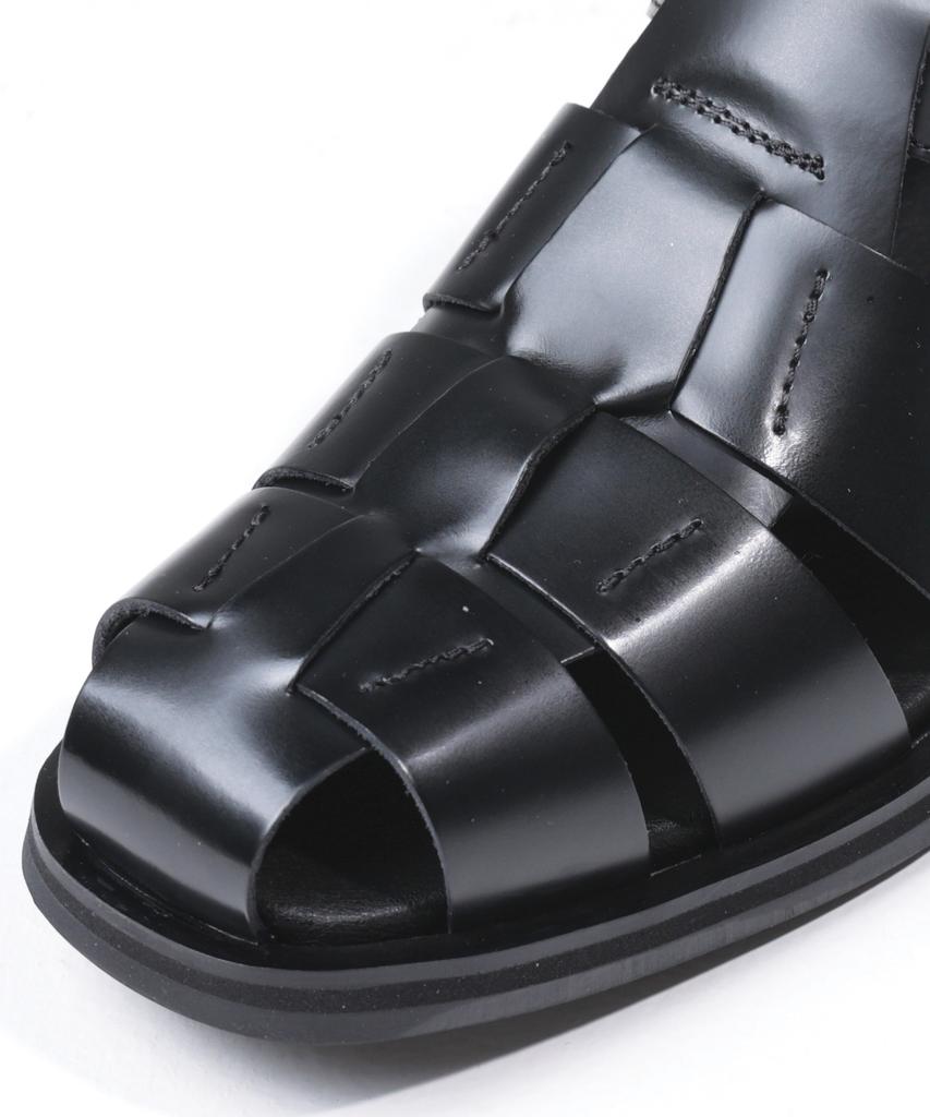 Brenowelt Romantic Fisherman Black Rubber Sandals 700