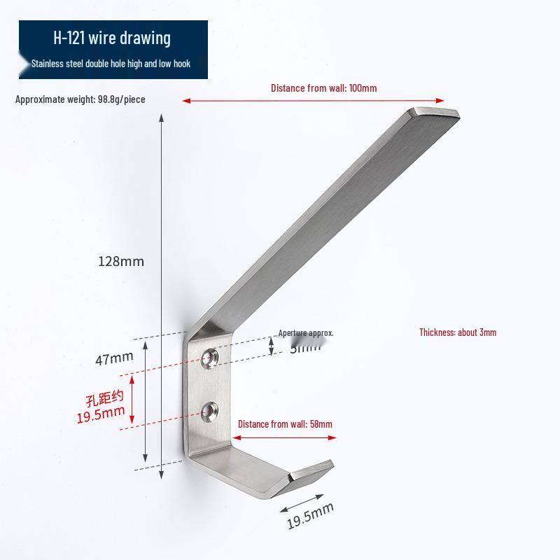 Stainless Steel Bathroom & Wardrobe Coat Hook