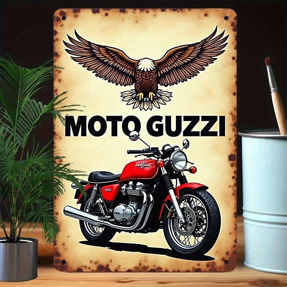 Moto metal interior plaque in the garage in the bar on the wall 20x30cm