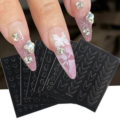 Exquisite Stern-Nagelaufkleber, fabelhafte Mode, langlebig