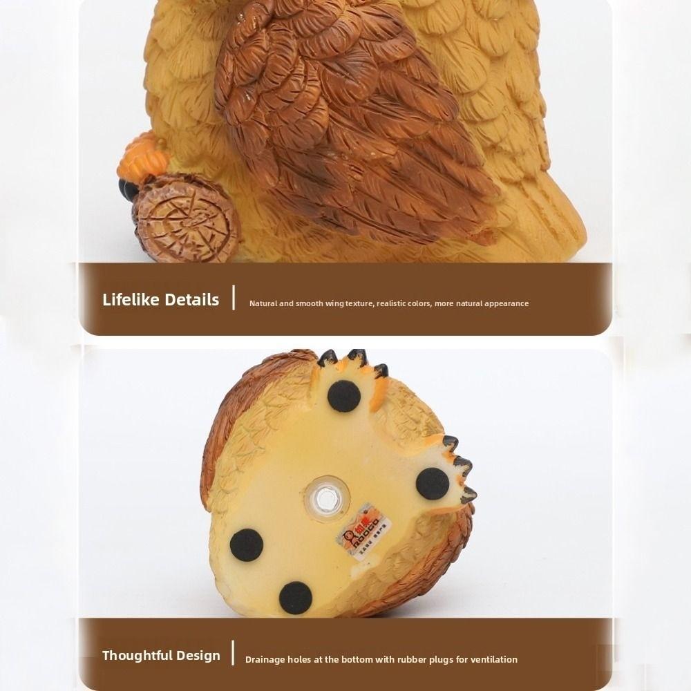 Cute Owl Planter Cartoon Animal Vase Creative Pen Container  Dried Flower
