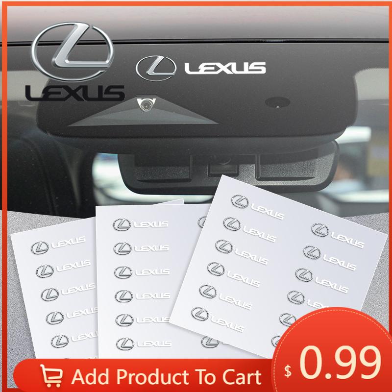 Interior Stickers 1/2/5/10pcs Car Logo Stickers Door Side Window Body Universal Decal For Lexus ES300 RX330 RX300 GS300 IS250 IS