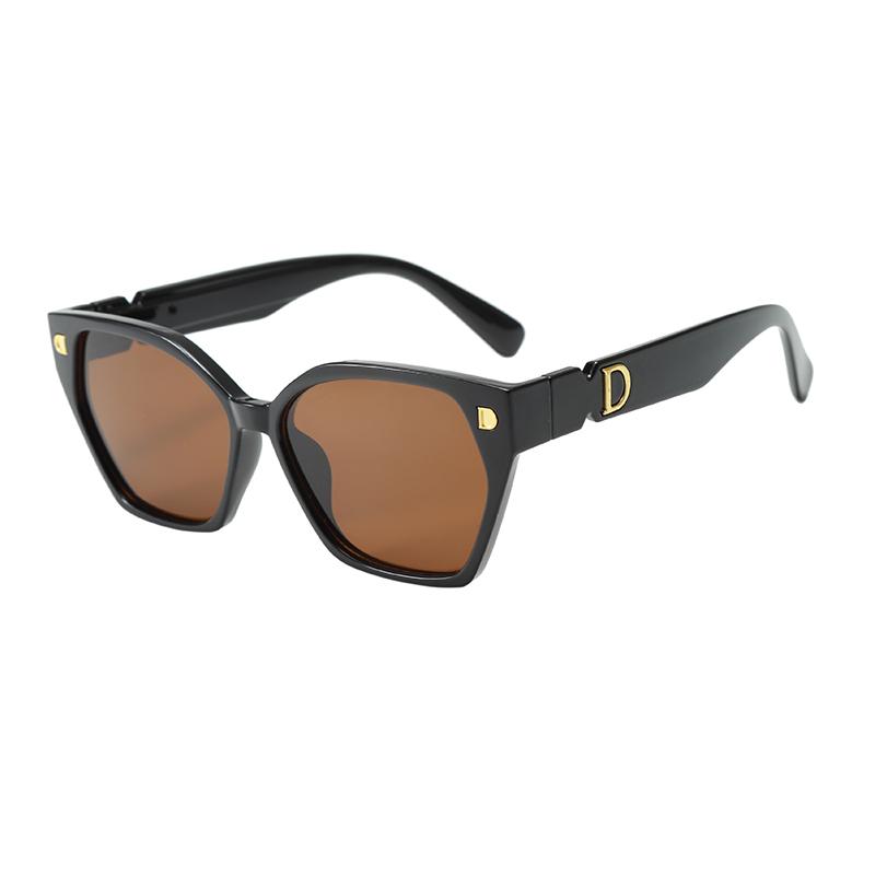 Letter D Square Sunglasses Concave Frame High End Driving Street Fashion for Men Women 77116