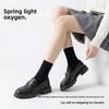 Spring and Summer Comfortable Non-stiff Pile Socks, Breathable Cotton Casual Socks, Pure Color, High-end Feeling Cotton Socks