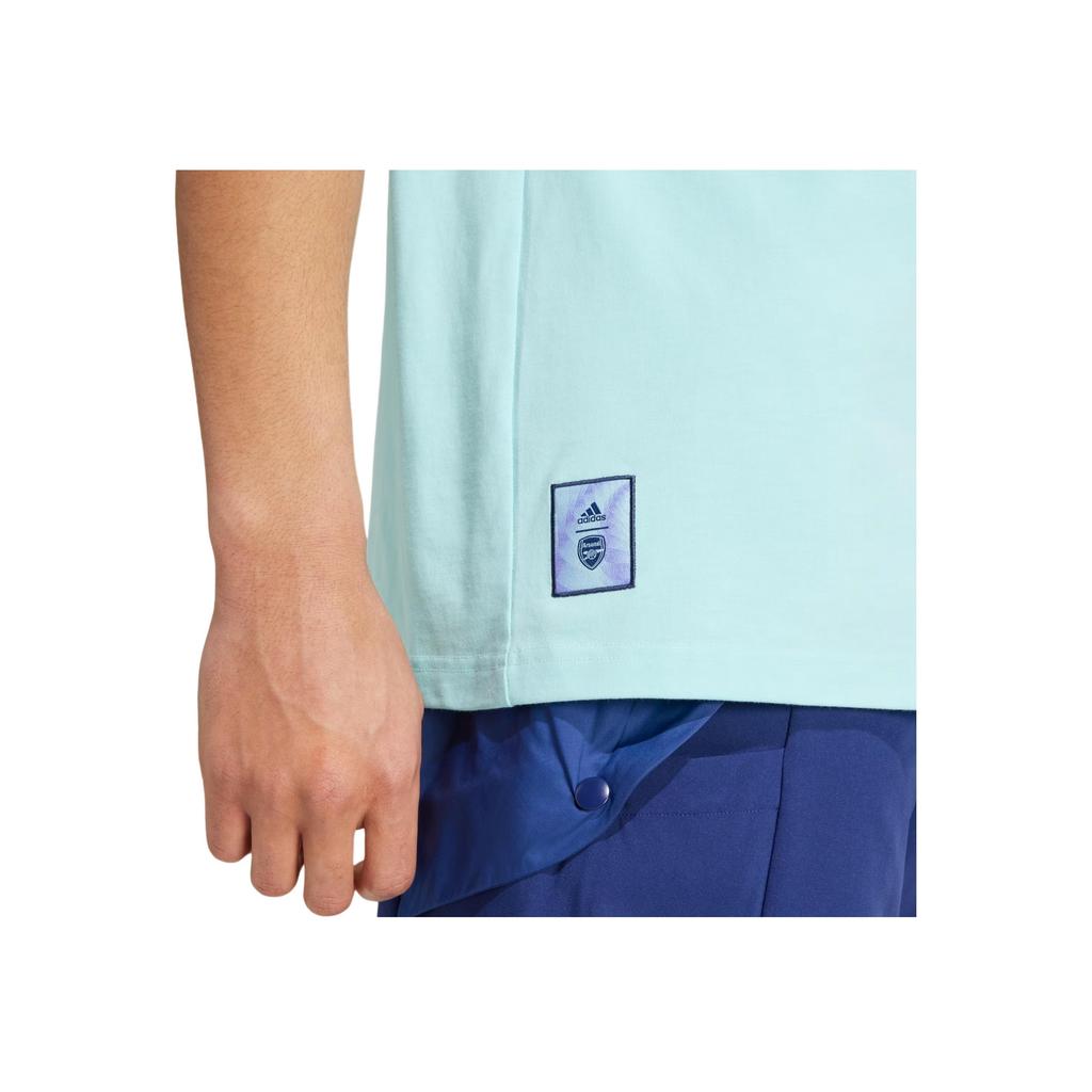 adidas Arsenal Maglia da Calcio Comoda Versatile a Maniche Corte da Uomo Top Trasparente-Acqua-Verde IT4100