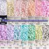 6mm Cream Macaron Pearlescent Glass Abacus Beads for DIY Jewelry & Hair Accessories