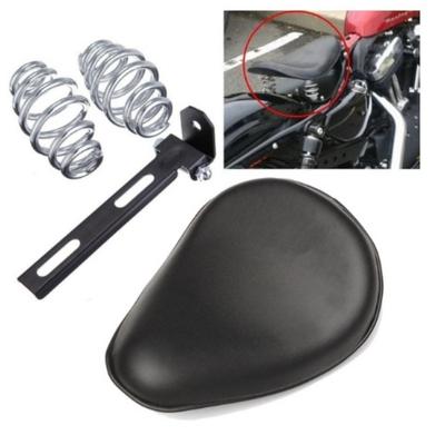 New Motorcycle Seat 3 Inch Springs Mounting Brackets Cushion Saddle Pad Black