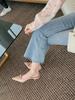 Sheepskin Version~ Naked Pink High Heels, Women's Pointed Heads, Thin Heels, Not Tired Feet, Bag Heads, Sandals, Summer Bows, Fairy Style