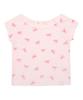 Loginaenloji Ribbon Printed Round Shoulder T-Shirt Pink