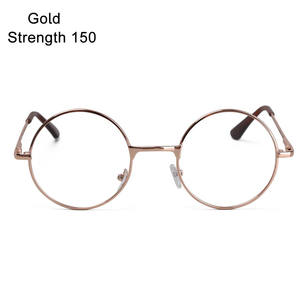 

Round Spring Hinge Metal Eye wear Vision Care +1.00~+4.0 Diopter Reading Glasses Eyeglasses Strength 150 золотий