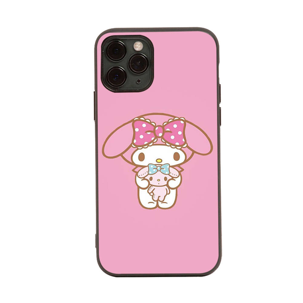 Case for iPhone 16 15 Plus 14 13 12 11 Pro 8 7 6S 6 SE 5S X XR XS Max Realme C30 C33 C31 9I Black Sofe Cover LI27 Cute My Melody