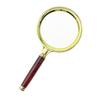 1Piece 80mm 90mm Handheld Reading 10X Magnifier Watch Phone Repair Magnifying Glass Imitation Wood Handle Lupa Loupe