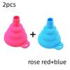 1/4PCS Silicone Collapsible Funnel Foldable Kitchen Long Neck Dispense Gadget Tool Filter Sorter Small Water Bottle Liquid Oil