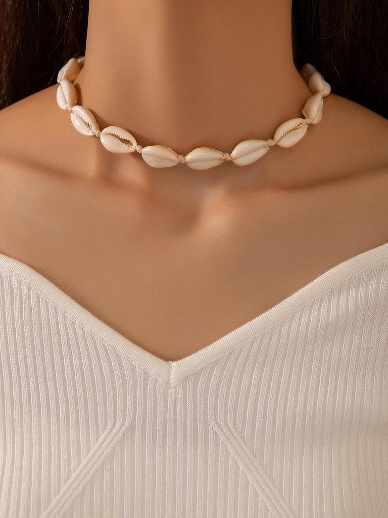 Artículo de Venta Caliente Múltiples Opciones Dulce Personalidad Collar Choker de Concha de Estrella de Mar para Mujer Joyería Vacaciones en la Playa Elementos Oceánicos Bijoux Hechos a Mano