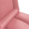 Adjustable Floor Footstool Pink Faux Leather