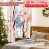 2pcs, 2D FLAT PRINTING Curtains (Without Rod) Love Petals Festival Creative Curtains Versatile Durable Polyester Curtains