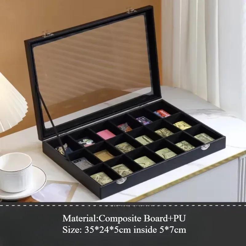 Lighter Storage Box Lighter Display Holder Windproof Igniter Display Stand Transparent with Lid Dustproof Large Capacity Case