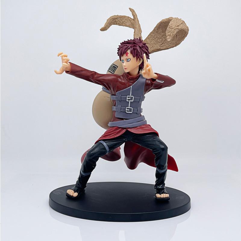Anime VIBRATION STARS NARUTO Gaara Model Toy Gift Collection Action Figure 22CM PVC Red Gourd Standing Fighting Form