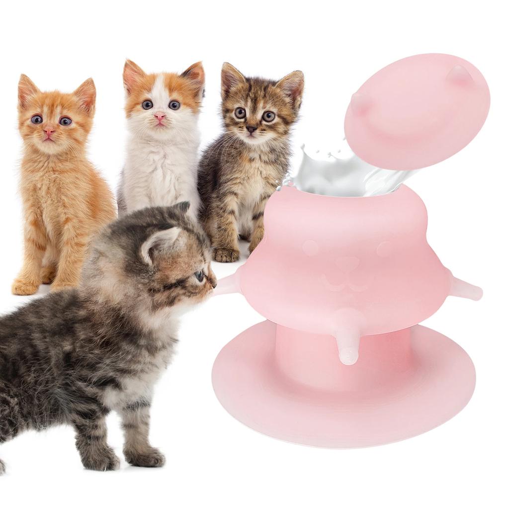 2026 New Kitten Feeding Device, 7.78 Oz, with 4 Soft and Durable Silicone Pacifiers for Easy Feeding Pet Products Cat Dog
