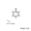Teamer Acier Inoxydable Étoile de David Carte d'Israël Lettre Hébraïque Breloque Pendentif pour Fabrication de Bijoux Collier DIY Vente en Gros