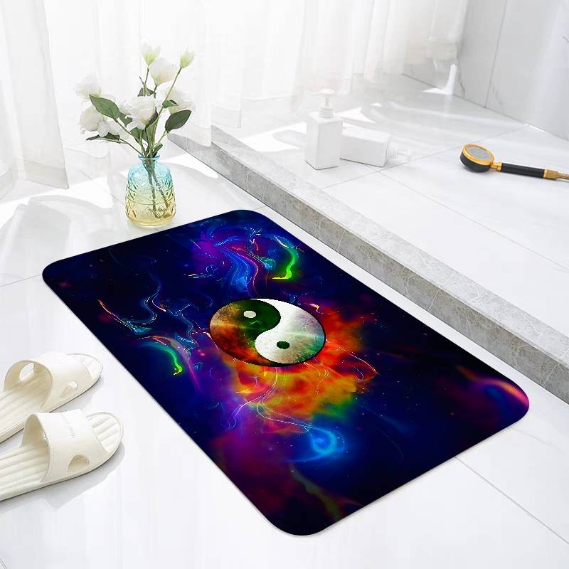 Chinese Tai Chi Bagua Yin Yang Floor Mats Home Laundry Rug Carpet For Living Room Decor Lounge Area Anti-slipEntrance Doormat