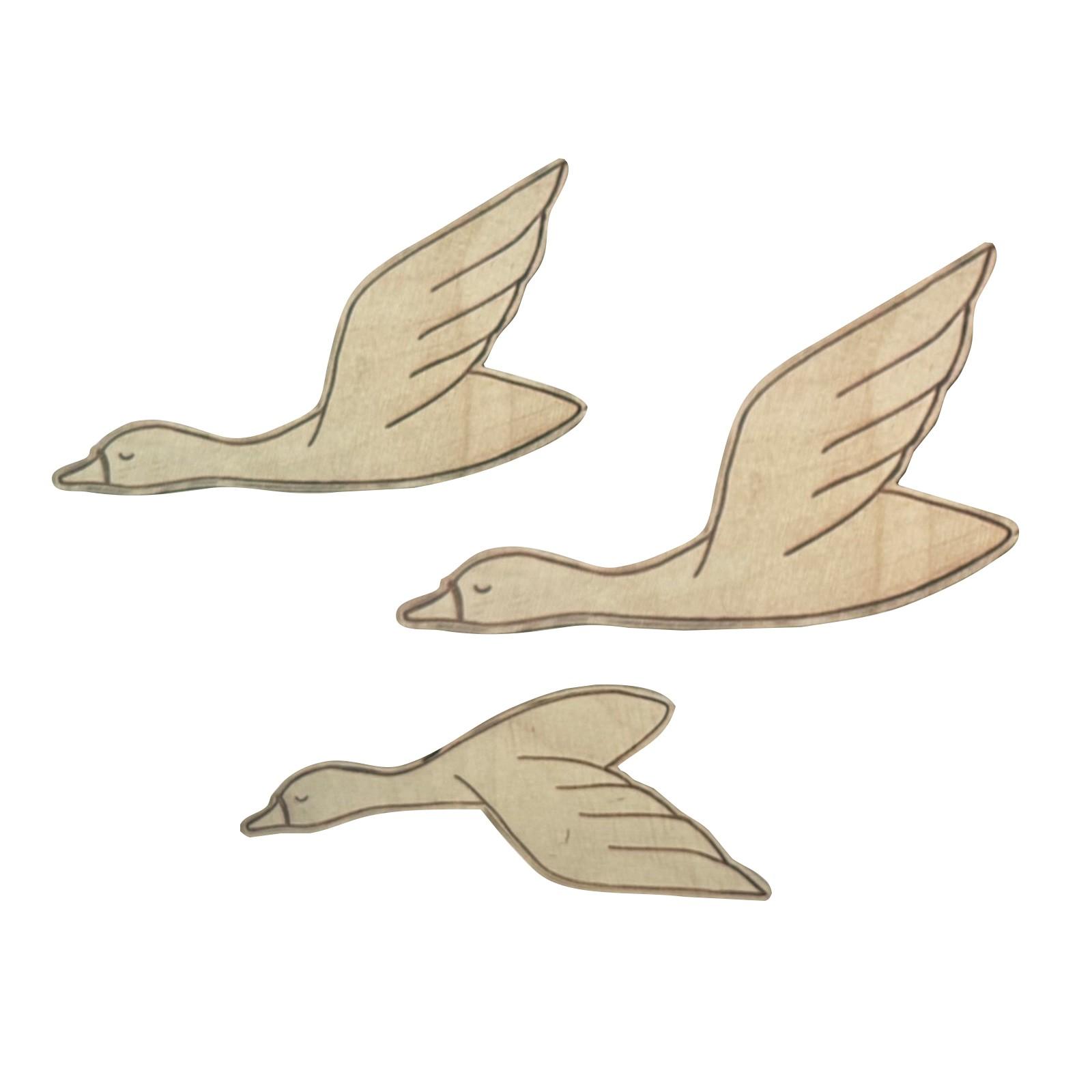 

Деревянное 3шт дикое настенное украшение птица настенное украшение семейная гостиная настенное деревянное украшение One Size