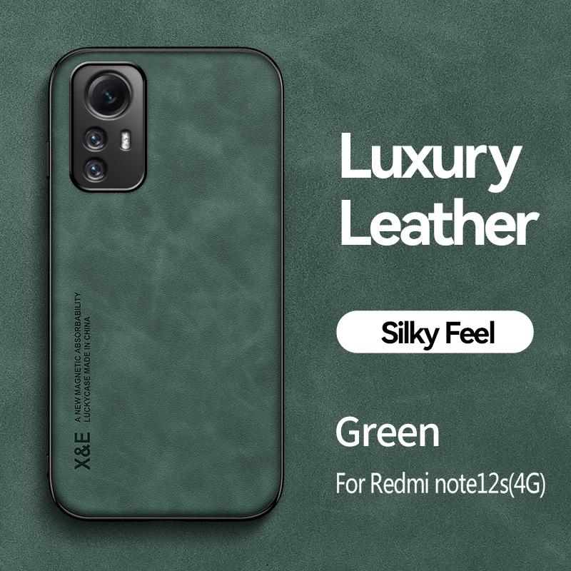 For Xiaomi Redmi Note 12S 12 S Case 6.43 Luxury Leather Magnetic Car Holder Phone Cases For Redmi Note 12S 4G 2023 Back Cover