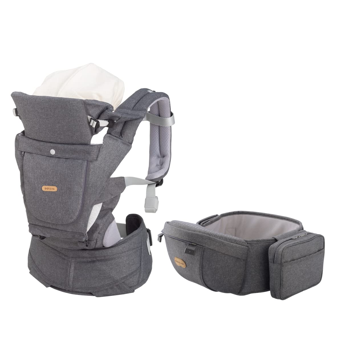 

First Set Dark Gray Baby Carrier Hipseat Carrier BABY&Me BELK-S (Newborn Set) BM-7-004