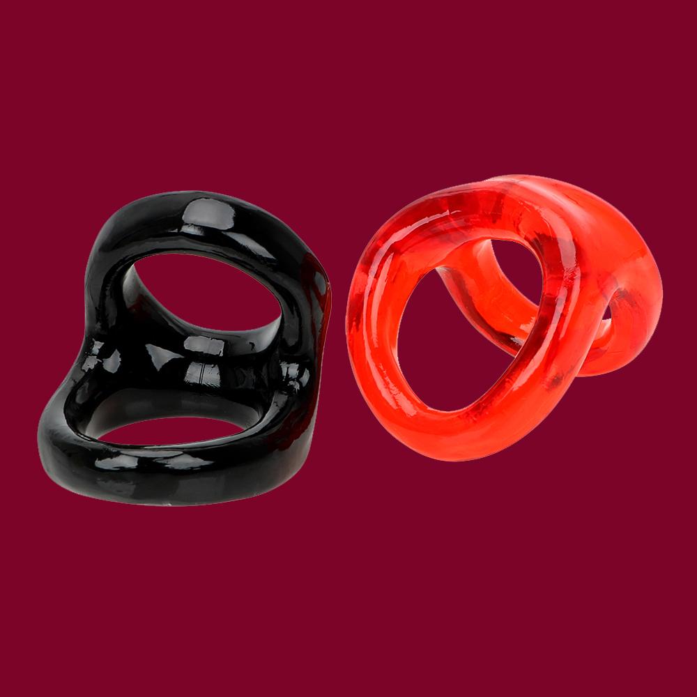 Men Delay Ring Black Lock Ring Red Cock Ring Adult Products