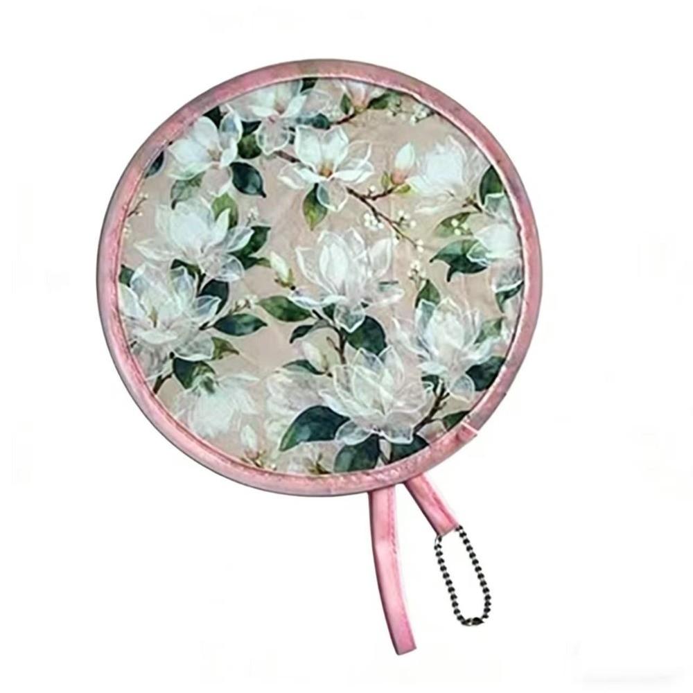 Ventaglio Pieghevole Portatile in Poliestere Mini Ventaglio Pieghevole Estivo Ventaglio Rotondo Pieghevole alla Moda Uomo Donna