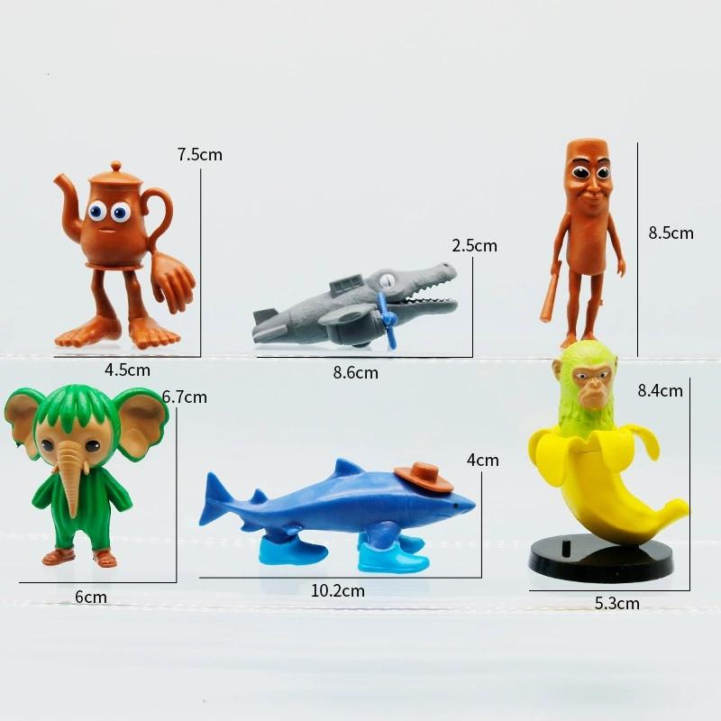 

Итальянский Маразм ИИ Животные Тунг Тунг Тунг Сахур Фигурка Тралалело Тралала Фигурка Кукла Игрушка Украшение для Стола Модель Орнамент Подарок 6PCS-Style B