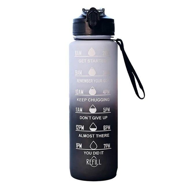 

1000 мл красочная матовая бутылка для воды, мотивационная бутылка для питья, спортивная бутылка для воды с маркером времени, портативные многоразовые чашки