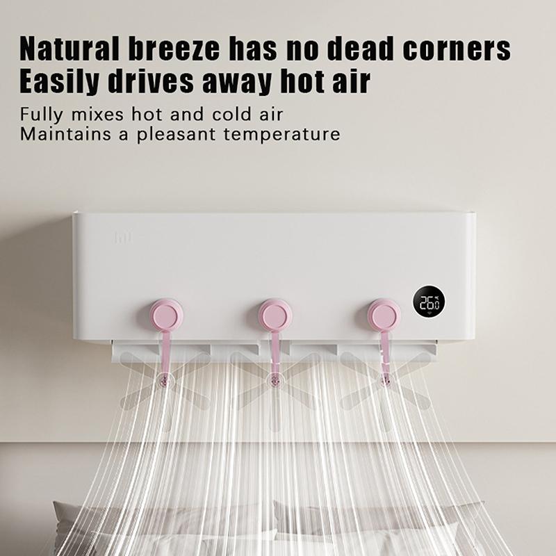 2/3Pcs Wall Mounted Conditioning Guide Fan Adjustable Plastic Air Conditioner Vent Cover Windmill Shaped Anti Direct Blowing