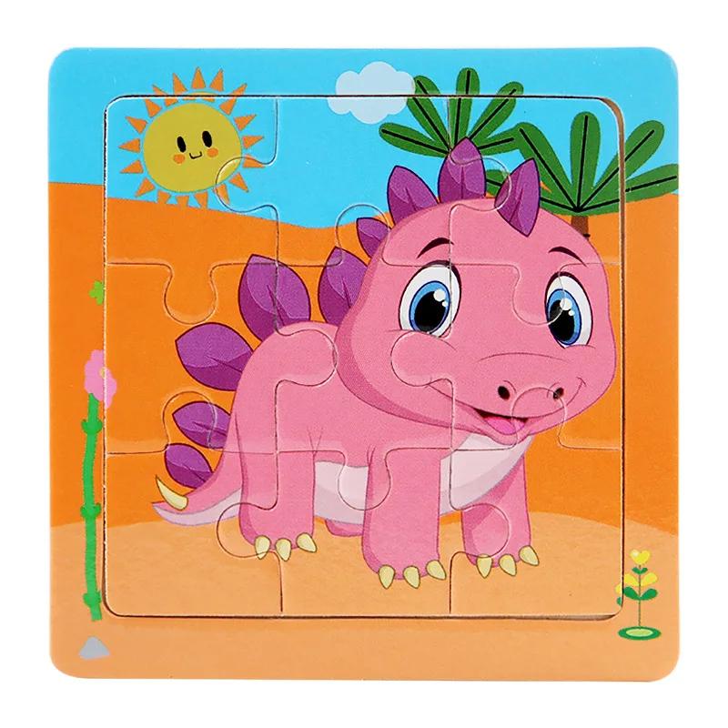 3D Puzzles Cartoon Animals Montessori Game Children Cognitive Jigsaw Puzzle Infant Playthings Educational Toys Ideal for Toddler