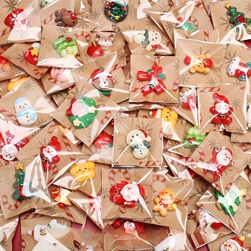 100 Pezzi Mix Resina Magneti da Frigorifero di Natale Babbo Natale Pupazzo di Neve Albero di Natale Decorazioni per Frigorifero Divertenti Magnetici Decorazioni di Natale