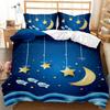 Good Night Series Moon Star Quilt Cover Three-piece Double Bed Pillowcase Bedding