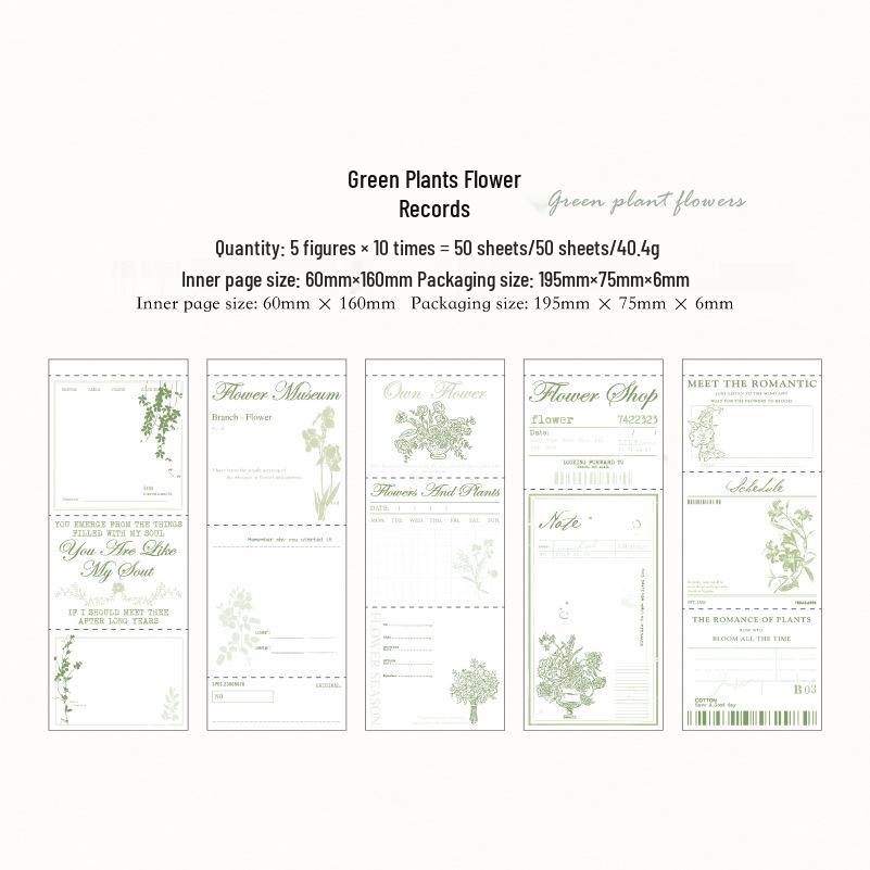 Sugar Poem Retro Memo Pad - Romantic Life Journal Series