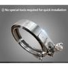 304 Stainless Steel Quick Release Standard V Band Clamp 1.5-6 Inches Male Female Flange V Clamp Kits Turbo Exhaust Pipe