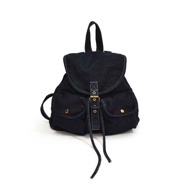 Premium and Niche Women's Cloth Backpack for Commuting, Large Capacity Soft Cloth Backpack, Retro Drawstring Travel Backpack