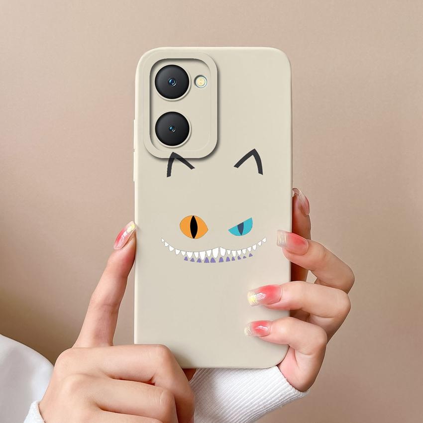 For Vivo Y03t iQOO Z9 Lite U5x Y18i Y18t Y02t Y400 Pro Cute Owl Cellphone Cover Camera Protection Liquid Silicone Anti Slip Shell For Vivo Bumper Case
