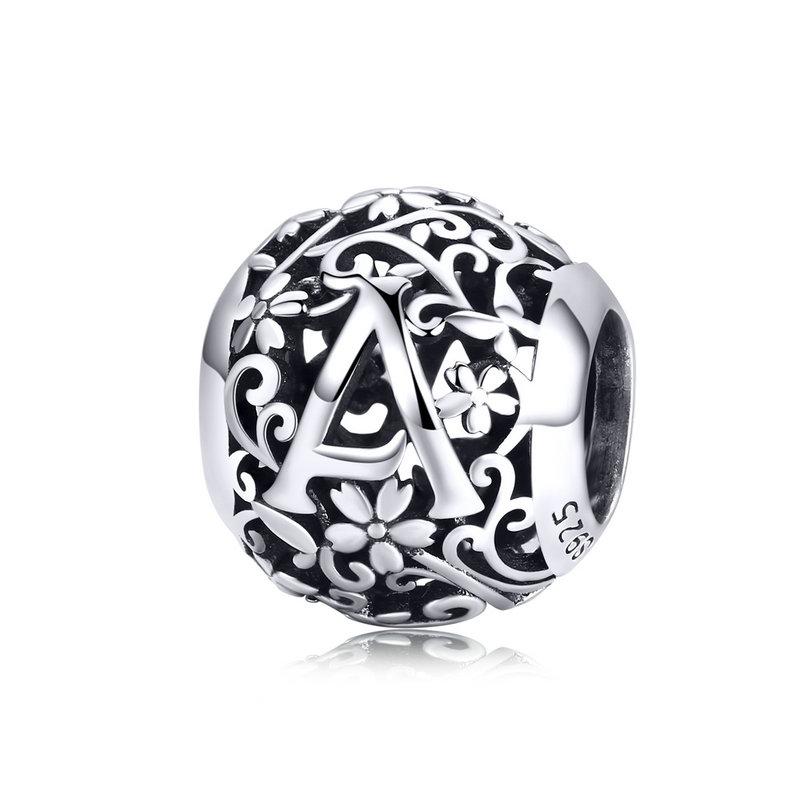 bamoer 925 Silver Metal Round Beads for Women Jewelry Making Vine Charm fit Original Bracelet DIY Jewelry BSC256