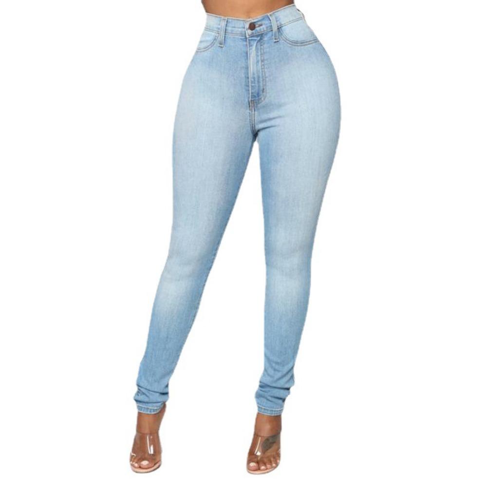 Slim Stretch Denim Pencil Pants for Women