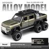 1/24 Scale Large  Land Rover Defender 6x6 Super Off Road Vehicle Alloy Diecast Model Car Sound & Light Child Toy Birthday Gift for Kids