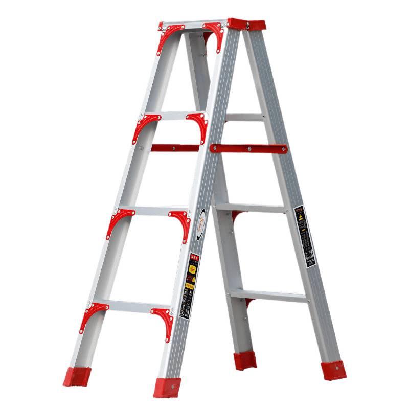 Thickened Aluminum Alloy Non-Slip Multifunctional Folding Herringbone Ladder for Home and Garden