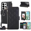 Crossbody Long Lanyard Flip Cards Solt Wallet Leather Bag Case for Samsung S26 Ultra S25 S24 S23 S22 A27 A17 A37 A57 Stand Cover
