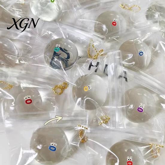 Sensory Stress Ball 10Pcs Mini Cartoon Expression Anxiety Relief Clear Squeeze Toy Fidget Desk Party Favors